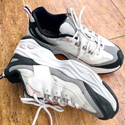 Skechers sneakers size 39-40, like new, white and pink