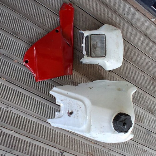Yamaha TT 600 fuel tank mask headlight plastic used