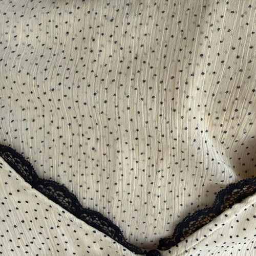 Zara mini dress with polka dots and lace, like new, size Small