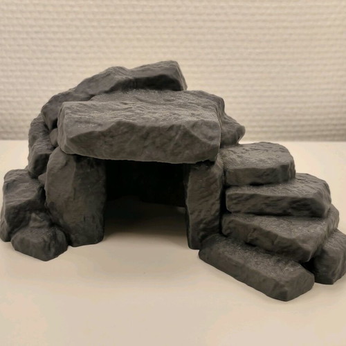Decorative aquarium cave with stairs new, 3D printed aquascape