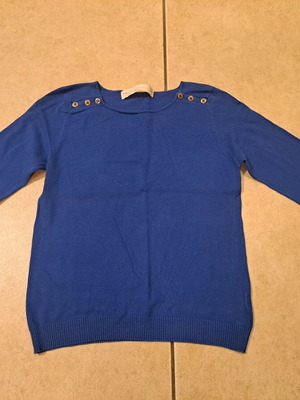 Zara long-sleeve blouse used, blue, size M