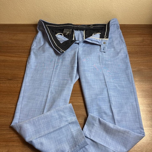 Men's C&A Regular Fit Pants Light Blue Size 54C