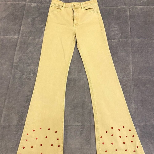 Pull & Bear denim pants with hand-sewn beads, like new