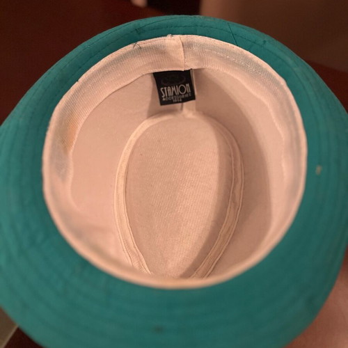 Stamion children's and youth hat like new, beige and turquoise