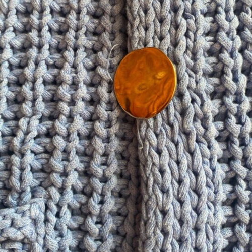 Zara blue knitted vest with gold buttons