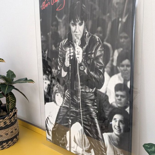 Elvis Presley painting used 70x100 with plexiglass