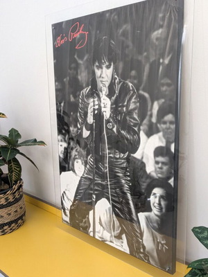 Elvis Presley painting used 70x100 with plexiglass