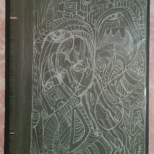 Psychedelic painting titled PSYCHOLOGICAL TEST made to order