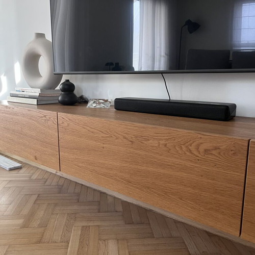 TV furniture like new with storage space and wooden veneer