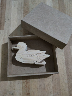 Wooden Ferentini puzzle (Ropalopapia) used, handmade