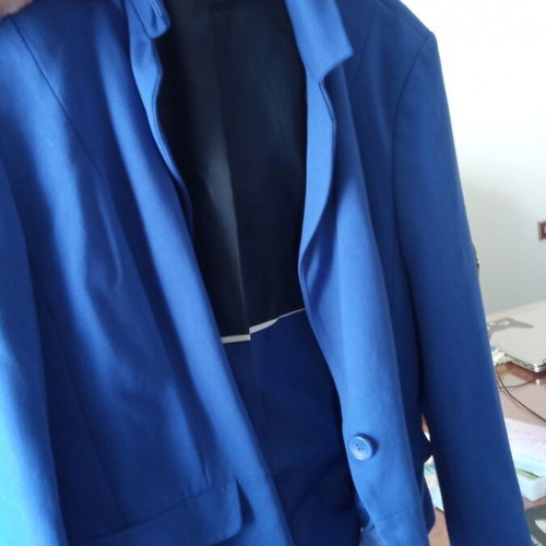 Blue tailored jacket like new, fits Medium and Large