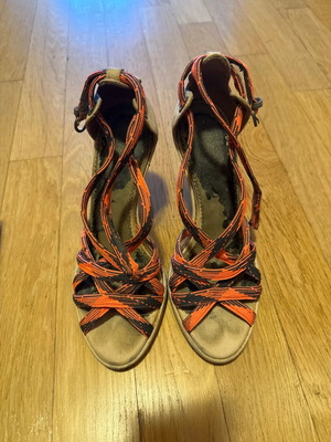 Stella McCartney sandals used, size 38, beige and orange