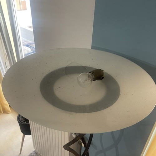 Floor lamp vintage used with cracked glass