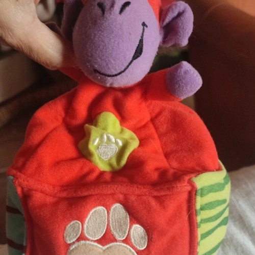Monkey rattle used, soft baby toy