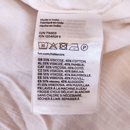 H&M white airy blouse, size L