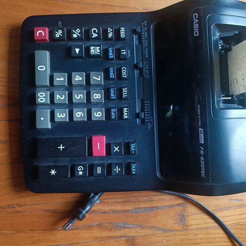 Casio calculator used with printing and correction key
