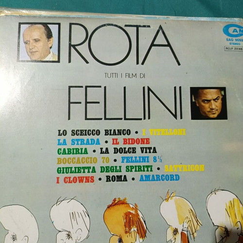 Rota Tutti I Film Di Fellini vinyl record