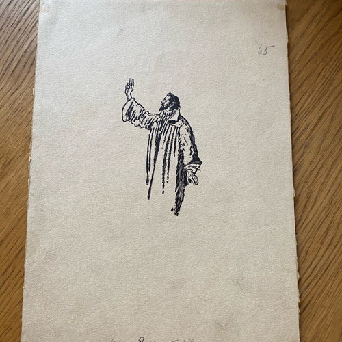 Sketch by Czech artist Majetek J. Otty used