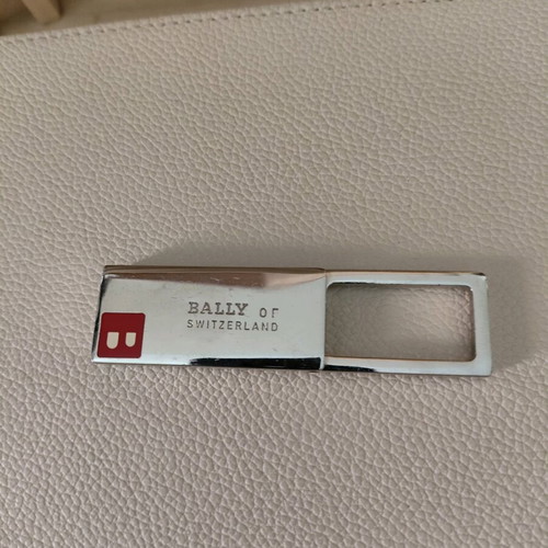 Bally key ring like new, silver, authentic
