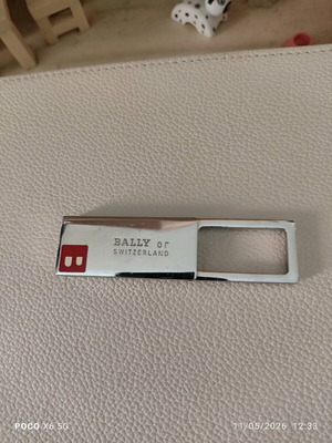 Bally key ring like new, silver, authentic