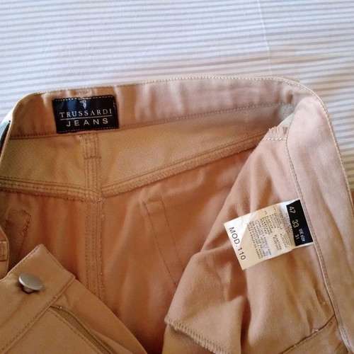 Trussardi Jeans women's long cotton pants like new, camel color, size XL