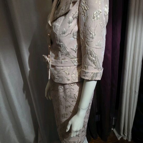 Forel dress with matching jacket like new, size 36, pink and gold