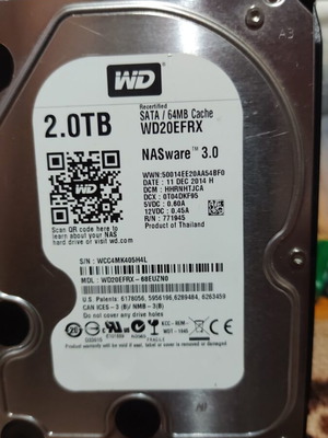 Western Digital Hard Disk Drive NAS 2TB used, excellent condition