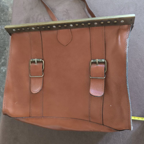 Leather crossbody bag like new, brown, vintage style