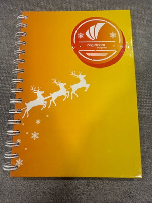 Тефтер със спирала нов, брандиран с РЕГИОКОМ