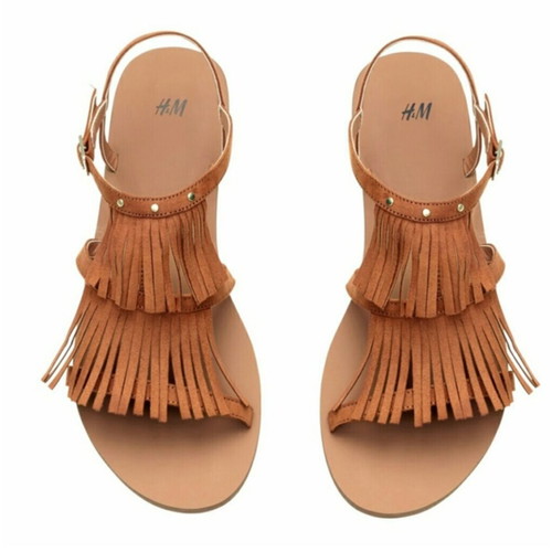 H&M boho style suede sandals size 40 used