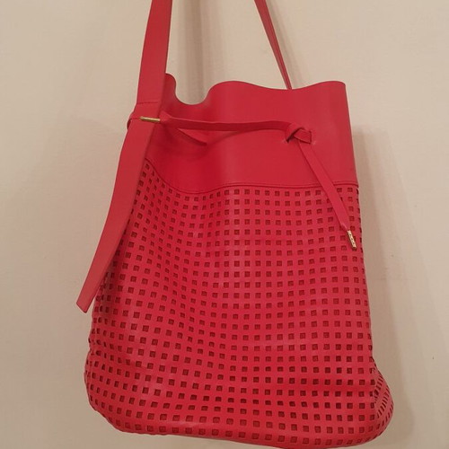 Shoulder bag used, red