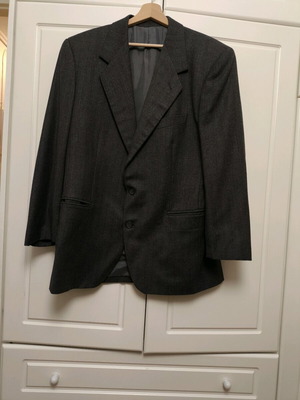 Men's vintage tailored made jacket like new, size Large, black
