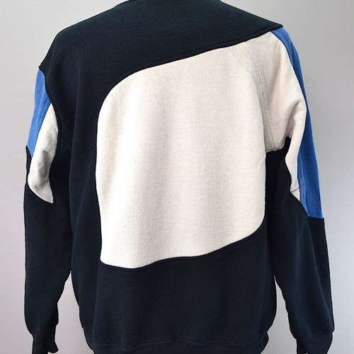 Nike reworked corduroy sweater size L, blue and beige