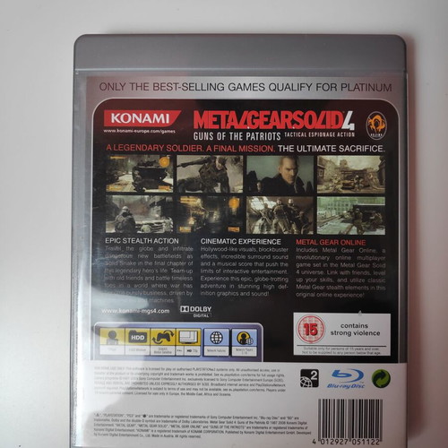 Metal Gear Solid 4 Guns of the Patriots for PS3 like new