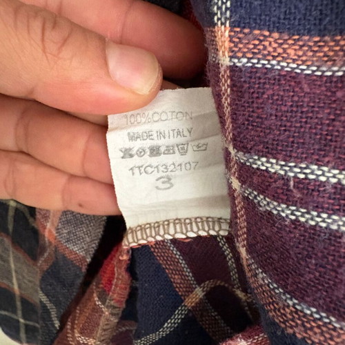 Plaid shirt Paprika 4XL like new, 100% cotton, long sleeve