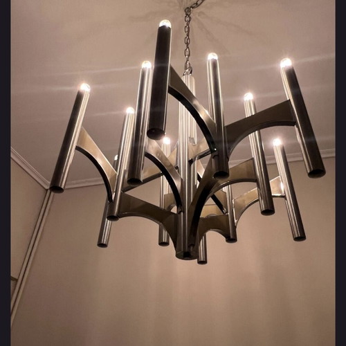 Vintage chandelier Sciolari Gaetano used with rewired cable