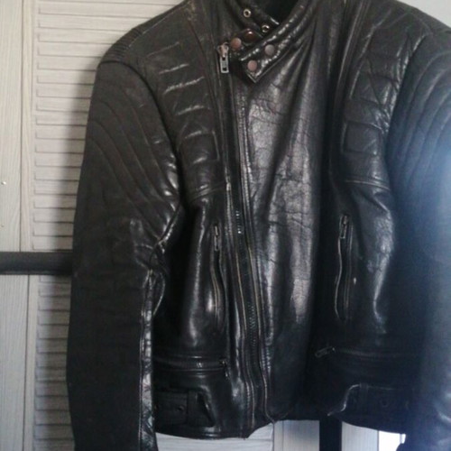 Leather motorcycle jacket