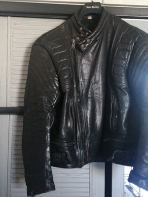 Leather motorcycle jacket