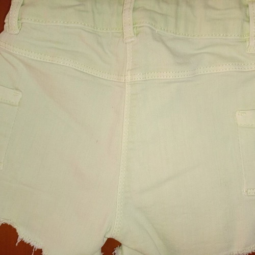 Orchestra denim shorts like new, pastel lime color