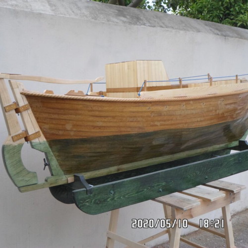 Wooden model boat Tserniki handmade decorative 2 meters