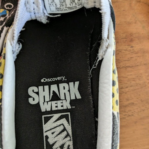 Vans kids shoes with sharks used, size 29