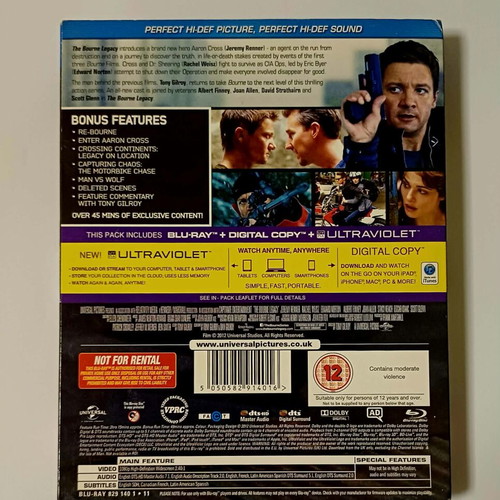 The Bourne Legacy Blu-Ray new, with English subtitles