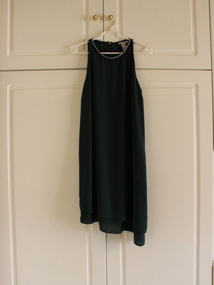 H&M Asymmetric Dark Green Dress like new
