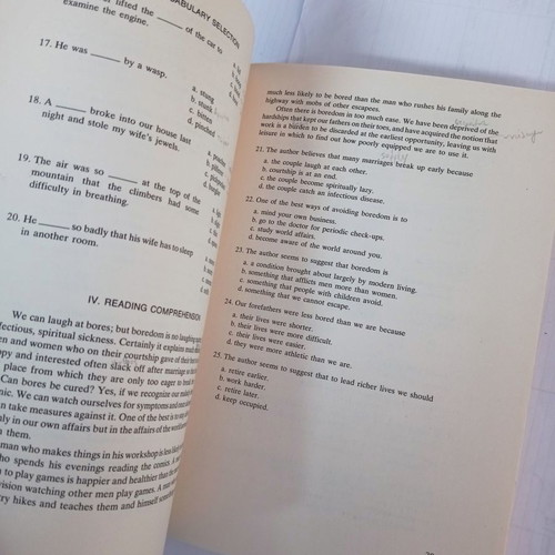 A Michigan Proficiency Practice Book used with notes