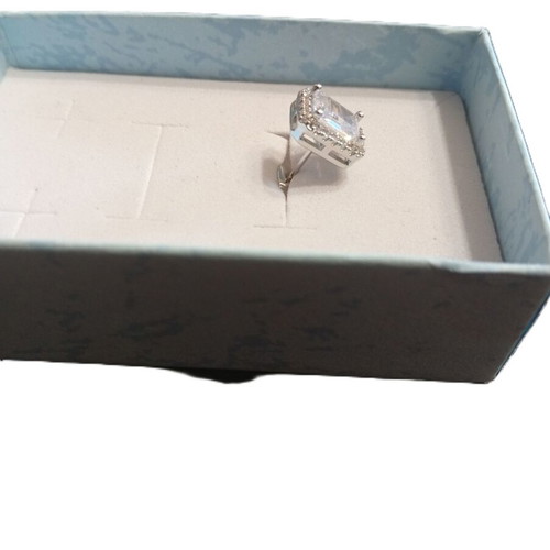 Earring with diamond, zircon, moissanite, silver 925 plated new