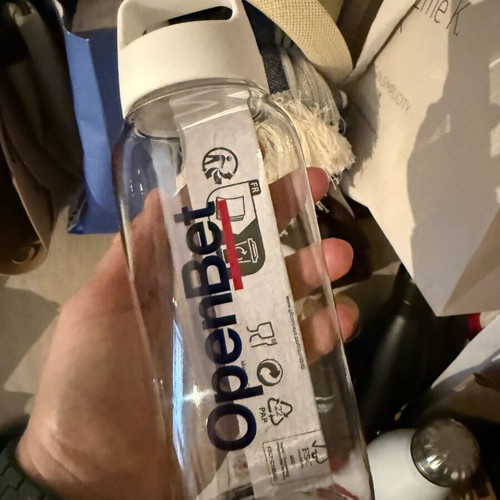 OpenBet water bottle new