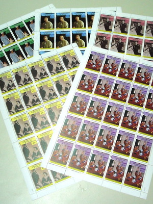 GRANADINES OF ST. VINCENT 40h WEDDING ANNIVERSARY QUEEN ELIZABETH II & VICTORIA  MNH 5 SHEET OF 25 SET MNH