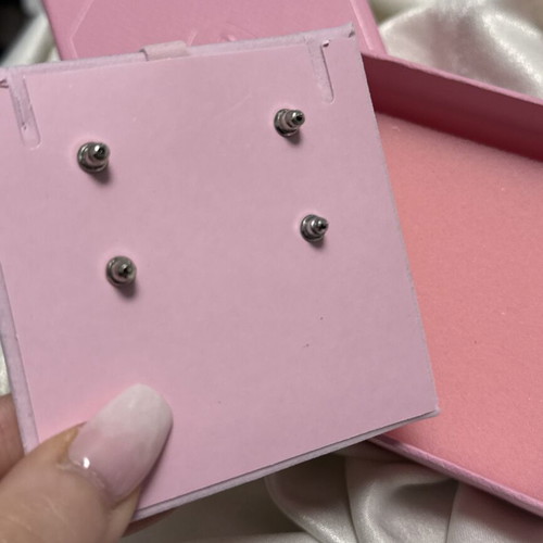 Swarovski earrings set like new, pink and silver