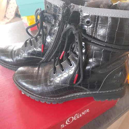 S.Oliver boots used, size 37, black