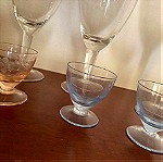  vintage ποτήρια σκαλιστά 9 τεμάχια